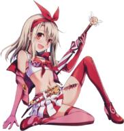 1_female art belt belt_buckle blush boots contentious_content elbow_gloves fate fatekaleid fatekaleid_liner_prisma_illya female footwear gloves hair_ornament hair_ribbon hiroyama_hiroshi illyasviel_von_einzbern loli long_hair looking_at_viewer midriff navel official_art open_mouth pink_legwear pleated_skirt red_eyes ribbon skirt smile thigh-highs thigh_boots thighs upscaled young // 1038x1095 // 1.3MB
