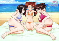ass beach bikini girls_und_panzer kadotani_anzu kawashima_momo koyama_yuzu swimsuit // 2844x2000 // 953.7KB