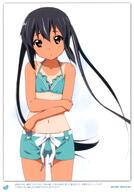 1_female < absurd_resolution absurdres azusa_nakano black_hair blush brown_eyes dark_skin dated errant female high_resolution k-on! long_hair looking_at_viewer mature nakano_azusa navel one-piece_tan safe scan solo tan tan_lines tied_hair twintails // 2088x3000 // 2.7MB