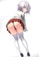 1_female alternate_costume alternative_costume ass bangs bent_over black_footwear black_panties black_shoes black_underwear blush contentious_content dutch_angle eyebrows_visible_through_hair facial_scar fate fateapocrypha fatego1000users入り fategrand_order female female_only footwear from_behind full_body green_eyes grey_hair jack_the_ripper_(fateapocrypha) kneesocks loli long_sleeves looking_at_viewer looking_back mature miniskirt o open_mouth panties pixiv_24668636 pixiv_68465381 pleated_skirt red_skirt scar shirt shoes short_hair silver_hair simple_background skindentation skirt sleeves_past_wrists solo solo_female standing sweater taku taku_(user_nxgk7748) thigh-highs thigh_gap thighs thong underwear upskirt user_nxgk7748 white_background white_legwear white_shirt white_thighhighs young プリケツ 英霊正装ジャックザリッパー // 700x1000 // 329.6KB