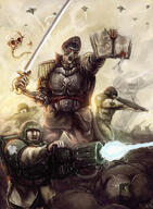 augmentation battle book cadian commissar heavy_plasma imperial_guard imperium lasgun moonskinned servo-skull sword titan warhammer_40,000 warhammer_40k weapon // 450x611 // 273.0KB