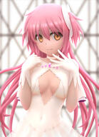 10s 1_female 3d_rendering alternate_hairstyle bow breasts center_opening chin_rest choker cleavage collar covered_navel digital_media dress female gelbooru gloves goddess hair_bow hair_ornament high_resolution kaname_madoka light_smile looking_at_viewer madoka_magica magical_girl mahou_shoujo_madoka_magica navel pink_hair pink_legwear safe short_sleeves siraha sitting small_breasts spoilers two-side-up two_side_up ultimate_madoka white_bow white_dress white_gloves yellow_eyes // 938x1300 // 690.7KB