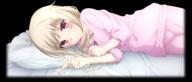 1_female archway_of_venus art bangs bed blonde_hair blush camel_toe collarbone contentious_content eyebrows_visible_through_hair fate fatekaleid fatekaleid_liner_prisma_illya female illyasviel_von_einzbern loli long_hair looking_at_viewer lying lying_on_bed official_art on_bed on_side pajamas red_eyes sexually_suggestive smile transparent_background young // 1280x546 // 705.9KB