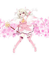 185llm 1_female aji_paba arm_up black_legwear blonde_hair boots breasts brown_eyes d detached_sleeves dress fate fategrand_order fatekaleid fatekaleid_liner_prisma_illya feathers female footwear full_body gloves hair_between_eyes hair_feathers head_tilt high_resolution holding holding_object holding_staff illyasviel_von_einzbern kaleidostick long_hair looking_at_viewer magical_girl magical_ruby mature miniskirt neckerchief one_arm_up open_mouth pink_boots pink_feather pink_footwear pink_shirt prisma_illya red_eyes safe shirt sideboob signature silver_hair simple_background skirt small_breasts smile solo staff standing star thigh-highs thigh_boots thigh_strap two_side_up white_background white_gloves white_skirt yellow_neckerchief yellow_neckwear // 1500x1757 // 654.5KB