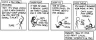 cautionary cautionary.png linux memes tech xkcd xkcd_456 // 665x277 // 38.1KB