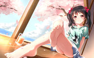 1 1_female ass barefoot black_hair blushing_cheeks bow favorite_nico_pic feet female foot hair_bangs image loli loli_body_type lolicon long_hair looking_at_viewer love_live!_school_idol_project niconiconi no_panties red_eyes ribbon sitting smile tied_hair toes twintails unusual_pupils wallpaper xenovia-the-quadra yazawa_nico young // 1920x1200 // 1.2MB