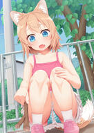 1_female 2018 animal_ears animal_humanoid basue blonde_hair blue_eyes blush brown_hair canid canid_humanoid canine canine_humanoid child clipstudiopaint clothed clothing collarbone commentary crouching culottes detailed_background dog_ears dog_humanoid doggirl ears fangs female footwear green_panties hair high_resolution highres humanoid legwear loli looking_at_viewer mammal mammal_humanoid mature open_mouth original outside panties panty_peek pantyshot pantyshot_(squatting) pink_footwear pixiv_70217380 plant questionable shirt shoelaces shoes short_hair shorts shrub sky sleeveless_outfit sneakers socks solo squatting stick striped_panties striped_pattern tachimi tachimi_(basue) tail tank_top tree underwear upshorts white_legwear young しゃがみパンチラ たちみ つんつん 隙パン // 1133x1600 // 1.4MB