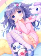 1_female ahoge bed bed_sheet beige_skirt blue_footwear blue_shoes blush bow bow_legwear child diagonal_stripes diaper eyebrows_visible_through_hair female footwear hair_bow hair_ornament hairpin heart hood hoodie jewelry little_girl loli lolibooru.moe long_hair long_sleeves looking_at_viewer lying mary_janes mature off_shoulder on_bed on_side original original_character pacifier pillow pink_bow pink_hoodie pixiv_7367 pleated_skirt purple_eyes purple_hair rattle ribbon sankaku_channel shoes shy sitting skirt sleeves_past_wrists solo star stars striped_bow striped_legwear striped_pattern stuffed_animal stuffed_panda stuffed_toy sweater tail thigh-highs thumb_sucking tied_hair twintails usashiro_mani yellow_bow young ゆめかわいい ゆめかわべびぃは寂しがり // 700x952 // 739.7KB