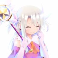 11_aspect_ratio 1_female 37193719 ^_^ blonde_hair blurry blush depth_of_field elbow_gloves eyes_closed fate fatekaleid fatekaleid_liner_prisma_illya female finger_to_cheek flying_sweatdrops gloves hair_ornament hair_tie haribote_(tarao) holding holding_wand illyasviel_von_einzbern long_hair magical_girl magical_ruby necktie prisma_illya revision ribbon safe smile solo stars tarao tied_hair twintails wallpaper wand wavy_mouth イリヤちゃん コ゛りぼて ハイ!カワイイ♡ プリズマ☆イリヤ1000users入り マジカルルビー // 715x715 // 342.2KB