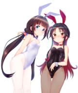 2_females ass_visible_through_thighs bunny_suit covered_navel explicit female hair_intakes mature multiple_females nsfw ryuuou_no_oshigoto! swimsuit 無題 // 1000x1194 // 698.4KB