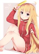 1 10s 1_female artist_name black_eyes blonde_hair blush danbooru eyebrows_visible_through_hair female gabriel_dropout grey_background hair_between_eyes high_resolution holding horn horns jacket long_hair long_sleeves looking_at_viewer mature nahaki nahaki401 panties pantyshot parted_lips safe simple_background sitting solo tenma_white_gabriel the_end_of_the_world underwear very_long_hair white_panties ガヴリール ガヴリールドロップアウト ガヴリールドロップアウト1000users入り // 1300x1820 // 1.1MB