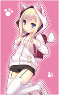 1_female 1girl 2d_art alternative_color animal_ears backpack bag bangs blonde_hair blue_eyes blush brown_outfit cat_ears contentious_content ears explicit female female_focus female_only garter_straps hood hoodie kneesocks legwear lingerie little_girl loli long_hair long_sleeves male mature open_mouth original paw_print pink_outfit pixiv_26436554 pixiv_6751 questionable randoseru ryo ryo@わんわん ryo_(botsugo) ryo_(botugo) ryo_bbb safe sankaku_channel school_bag shorts solo solo_female thigh-highs thighhighs underwear white_legwear young あらかわいい なにこれかわいすぎる に！ ねこみみフード パンツが見えない 猫耳フード // 600x960 // 383.3KB