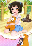10s 1_female absurd_resolution amayadori_machi art bare_legs barefoot bear black_hair blue_scrunchie blue_skirt blush blush_stickers body_blush brown_eyes casual collarbone d daydream drink feet female hair_ornament hair_scrunchie high_resolution japanese_clothes jitome kumai_natsu kumamiko legs lolibooru.moe low_twintails magazine_scan mammal mature miko non-web_source nyantype official_art open_mouth round_teeth safe scan scrunchie shirt shrine_maiden sitting skirt smile solo teeth thought_bubble tied_hair toes tongue twintails two_side_up ursine wariza white_shirt younger // 4091x5906 // 2.3MB