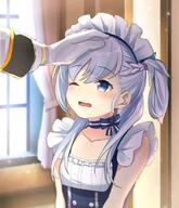 1_female 1girl azur_lane belchan_(azur_lane) belfast_(azur_lane) blue_bow blush bow braid clavicle collarbone commander_(azur_lane) commentary english_commentary eyebrows_visible_through_hair female flat_chest gloves grey_eyes grey_hair hand_on_another's_head headdress headpat lolibooru.moe long_hair looking_at_another maid_headdress one_eye_closed open_mouth out_of_frame pantsu_majirou patting_head pettanko petting questionable safe sankaku_channel solo_focus tied_hair wavy_mouth white_gloves // 712x827 // 258.6KB