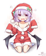 1_female 1_male 1girl 2016 2d_art 3 =3 >0 >o alternate_costume angry anzu_ame bare_shoulders bat_wings blush blushing_cheeks bow christmas_outfit clown_222 clownwolc collarbone commentary dated ears explicit fangs female full_body green_bow hat hat_bow headwear heart kneeling lavender_hair light_purple_hair long_sleeves looking_at_viewer male o off-shoulder off_shoulder oversized_clothes pink_eyes pixiv_60554679 point_of_view pointy_ears pom_pom_(clothes) pom_pom_detailing remilia_scarlet safe sankaku_channel santa_costume santa_hat sitting sleeves_past_fingers sleeves_past_wrists socks solo star star_(symbol) strap_slip sweat touhou twitter_username v-shaped_eyebrows wariza wings サンタクロースカーレット // 740x900 // 395.8KB