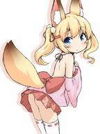 1_female 1girl animal_ear_fluff animal_ears animal_tail ass back bangs bare_back bent_over blonde_hair blue_eyes blush bow clothes_lift clothing_cutout commentary_request danbooru detached_sleeves dot_nose ears explicit eyebrows_visible_through_hair female fox_ears fox_tail from_behind hair_bobbles hair_ornament hair_tie hairclip kemomimi_oukoku_kokuei_housou looking_back mikoko_(kemomimi_oukoku_kokuei_housou) natsu_no_koucha no_panties questionable ribbon-trimmed_legwear ribbon_trim sankaku_channel skirt skirt_lift solo tail tail_cutout thighhighs tied_hair twintails virtual_youtuber wide_sleeves // 600x800 // 73.5KB