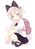 +_+ 1_female 2016 animal_ears animal_tail asymmetrical_hair backpack bag black_skirt blush capriccio cat_ears cat_tail child danbooru dated ears explicit fake_animal_ears female footwear fringe full_body girl hair_bobbles hair_ornament hair_tie hairband hibanar kaburi_chiko lolibooru.moe looking_at_viewer mary_janes open_mouth original pink_eyes point_of_view ponytail red_eyes safe school_uniform shirt shoes short_hair side_ponytail signed silver_hair simple_background single skirt solo squat squatting symbol-shaped_pupils tail tall_image tied_hair uniform white white_background white_hair white_shirt young // 725x1000 // 154.8KB