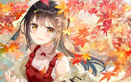 1610_aspect_ratio 1_female asymmetrical_hair autumn autumn_leaves bangs black_hair blue_eyes blush brown_coat brown_hair coat commentary_request eyebrows_visible_through_hair female from_above fuumi_(radial_engine) hair_ornament hairclip hairpin happy jewelry leaf long_hair long_sleeves looking_at_viewer looking_up map maple_leaf off-shoulder one_side_up open_clothes open_coat open_mouth original original_character overalls parted_lips point_of_view ponytail safe sankaku_channel shirt side_ponytail sidelocks smile solo sunbeam sunlight suspenders tied_hair tokitoruo upper_body viewed_from_above white_shirt x_hair_ornament yellow_eyes ふーみ 秋が舞う 紅葉 // 1100x689 // 754.7KB