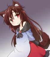 1_female 1girl animal_ears animal_tail dress ears explicit female female_focus female_only imaizumi_kagerou jpeg_artifacts long_hair natsu_no_koucha o off-shoulder off_shoulder red_eyes safe sankaku_channel solo solo_female tail touhou wolf_ears wolf_tail // 560x640 // 51.9KB