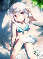 10s 1_female bad_id bad_pixiv_id bangs beach bikini bikini_skirt blue_bikini blurry blush bracelet child commentary_request conch day explicit eyebrows_visible_through_hair fate fatekaleid fatekaleid_liner_prisma_illya female from_above front-tie_top goribote gorilla_bot hair_between_eyes haribote_(tarao) holding illyasviel_von_einzbern jewelry kaleidostick lolibooru.moe long_hair magical_ruby navel ocean outside pixiv_3145937 pixiv_63712308 red_eyes safe sand seashell shade shell sitting skirt smile solo stars summer swimsuit tarao tree viewed_from_above wand water wet white_hair young コ゛りぼて プリズマ☆イリヤ10000users入り 浜辺のイリヤちゃん // 759x1043 // 954.7KB