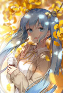 1_female 810578675 aqua_eyes aqua_hair autumn autumn_leaves bangs blush bow branch breasts cardigan casual coffee_cup collared_shirt cup dappled_sunlight day disposable_cup eyebrows_visible_through_hair female hair_between_eyes hair_bow happy hatsune_miku high_resolution holding holding_cup leaf leaves_in_wind long_hair looking_at_viewer mamemena medium_breasts miku open_mouth outside petals point_of_view safe shade shinkansen_henkei_robo_shinkalion shirt smile solo standing sunlight tied_hair tree_branch tree_shade twintails upper_body very_long_hair vocaloid white_shirt yellow_neckwear ❤ 秋ミク 豆芽菜 // 1181x1748 // 1.4MB