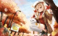 1_female =_= >_< animal ankle_boots autumn autumn_leaves avian bangs beret bird bird_hair_ornament black_footwear blonde_hair blue_sky blurry blush boots brown_coat chicken closed_mouth coat day depth_of_field drawstring explicit female footwear hair_ornament hat high_resolution holding holding_leaf k.syo.e+ kuroi_asahi lamppost leaf legs_together long_hair long_sleeves looking_at_viewer map miniskirt one_side_up open_clothes open_coat original outside park plant pleated_skirt point_of_view red_sweater rock safe signature signed skirt sky sleeves_past_wrists smile solo squatting sweater tareme thighhighs translation_request tree unbuttoned very_long_hair white_hat white_headwear white_legwear yande.re yellow_eyes zettai_ryouiki // 2039x1274 // 3.1MB