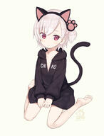 1_female < animal_ears animal_tail artist_name barefoot black_hoodie capriccio caprin134 cat_ears cat_tail character_name closed_mouth commentary_request dated ears explicit fake_animal_ears feet female full_body hood hood_down hoodie kaburi_chiko long_sleeves looking_at_viewer naked_hoodie one_side_up open_hoodie original original_character pale_skin partially_unzipped paw_hair_ornament pink_eyes pixiv_67720446 point_of_view poster_girl safe short_hair signature simple_background sitting solo tail tail_raised wariza white_hair かぷりちお かぷりちお：ティアな38b ちこ。 ぺたん座り パーカー 付け耳 加風利ちこ 猫耳カチューシャ // 760x1000 // 124.3KB