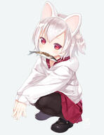 +_+ 1_female 2016 animal animal_ears asymmetrical_hair bent_knee_(knees) black_legwear black_tights blue_background blush capriccio caprin134 cat_ears commentary_request danbooru dated ears eating explicit fake_animal_ears female fish fish_(fishes) footwear fringe full_body girl grey_hair hair_between_eyes hair_ornament hair_tie hairband hibanar holding hood hood_down hoodie kaburi_chiko legwear lolibooru.moe long_sleeves looking_at_viewer mary_janes mouth_hold original original_character outstretched_arm pantyhose paw_hair_ornament paw_print pixiv_58873424 pleated_skirt point_of_view ponytail poster_girl red_eyes red_skirt safe shoes short_hair side_ponytail silver_hair simple_background single skirt solo squat squatting symbol-shaped_pupils tall_image tied_hair white_background お魚くわえたドラ猫 かぷりちお かぷりちお：ティアな38b 付け耳 加風利ちこ 白髪 秋刀魚 // 770x1000 // 143.8KB