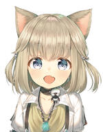 10s 1_female animal_ears bell blonde_hair blue_eyes bust cat_ears child choker collarbone d ears explicit fangs female final_fantasy final_fantasy_xiv hair_bell hair_ornament khloe_aliapoh kuro_ariapoo lolibooru.moe looking_at_viewer midorikawa_you miqo'te nekomimi open_mouth pixiv_60883357 point_of_view safe sankaku_channel short_hair simple_background smile solo square_enix tareme tareme_eyes two_side_up whim white_background young クロちゃん クロ・アリアポー 緑川_葉 // 625x800 // 290.4KB