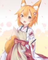 1_female animal_ear_fluff animal_ears animal_tail apron bangs blush brown_apron brown_eyes canine commentary_request d danbooru ears explicit eyebrows_visible_through_hair fangs female flower fox fox_ fox_ears fox_girl fox_tail gelbooru hair_between_eyes hair_flower hair_ornament high_resolution japanese_clothes kimono ladle lolibooru.moe long_sleeves looking_at_viewer mammal miko open_mouth orange_hair pixiv_74256816 pixiv_8797787 point_of_view raised_tail red_flower red_hair ribbon-trimmed_sleeves ribbon_trim safe safebooru senko_(sewayaki_kitsune_no_senko-san) sewayaki_kitsune_no_senko-san smile solo tail tail_raised usagimiko usagimikotan white_kimono wide_sleeves 「おかえりなのじゃ！」 兎巫女＠お仕事募集中 // 1000x1250 // 1.0MB