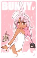 1_female 1girl alternate_costume animal_ears animal_tail bangs bare_arms bare_shoulders brown_skin bunny_ears bunny_suit bunny_tail chibi chibi_inset chloe_von_einzbern commentary d dark_skin ears eyebrows_visible_through_hair fake_animal_ears fake_tail fang fangs fate fatekaleid_liner_prisma_illya fate_(series) fate_kaleid_liner_prisma_illya female flat_chest general hair_between_eyes hairband heart illyasviel_von_einzbern leotard lolibooru.moe long_hair looking_at_viewer miyu_edelfelt open_mouth orange_eyes outline pink_background pink_hair playboy_bunny point_of_view rabbit_ears safe simple_background skin_fang smile solo_focus star star_(symbol) tail white_hairband white_leotard white_outline wrist_cuffs yoru_nai // 730x1140 // 370.3KB