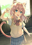 animal_ears schoolgirl_uniform tail // 1000x1387 // 314.5KB