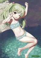1_female 1girl absurd_resolution absurdres armpits arms_up bangs bare_arms bare_legs bare_shoulders barefoot bikini brown_eyes child contentious_content explicit eyebrows_visible_through_hair feet female flat_chest green_bikini green_hair green_swimsuit hair_bobbles hair_ornament hair_tie high_resolution highres jiji jijis-waifus jumping junk_tag large_filesize legs loli lolibooru.moe long_hair looking_at_viewer lowleg lowleg_bikini navel one_eye_closed open_mouth original outdoors outside point_of_view polka_dot polka_dot_bikini polka_dot_swimsuit possible_duplicate questionable safe sankaku_channel smile solo swimsuit tagme tied_hair toes twin_tails twintails very_high_resolution water yande.re young // 2478x3500 // 6.3MB