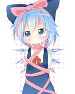 1_female akisha arms_behind_back bad_id bad_pixiv_id blue_dress blue_eyes blue_hair bow cirno dress female gift hair_bow high_resolution ice ice_wings junk_tag loli lolibooru.moe matching_haireyes puffy_sleeves ribbon safe shirt short_sleeves solo tagme team_shanghai_alice touhou wavy_mouth wings young // 1600x2000 // 1.1MB