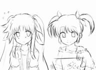 2_females 2girls animated animated_gif artist_request blush casual couple creator embarrassed fate_testarossa female flustered full-face_blush hair_ribbon kiss lesbian long_hair looking_at_another lyrical_nanoha mahou_shoujo_lyrical_nanoha mahou_shoujo_lyrical_nanoha_a's monochrome multiple_females multiple_girls ribbon safe short_hair takamachi_nanoha tied_hair twintails yuri // 560x408 // 1.8MB