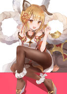 1_female 1girl absurdres animal animal_ears bad_anatomy bare_shoulders black_legwear blonde_hair blush braid breasts brown_eyes canine clip_studio_paint commentary_request d detached_sleeves dog dog_ears ears erun erune eye_contact female fingernails footwear garjana granblue_fantasy hand_up highres legwear long_sleeves looking_at_another looking_at_viewer mammal mature natsu_(sinker8c) open_mouth pantyhose point_of_view rope safe sandals shimenawa simple_background sinker8 skin_tight small_breasts smile solo vajra_(granblue_fantasy) white_background white_footwear wide_sleeves あけおめわんわん なつ ヴァジラ 十二神将(グラブル) 母乳ち～ずの夏 // 2894x4093 // 4.6MB