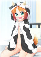 1 1_female 1girl 2d_art animal_ears animal_print animal_tail bare_legs barefoot bed blush brown_hair commentary_request cow_ears cow_hood cow_horns cow_print curtains d dog_ears dog_girl dog_tail ears explicit eye_contact fake_animal_ears fake_horns fang feet female green_eyes groin hands_up high_resolution highres hood hood_up horns indoors inuarashi inuarasi legs loli lolibooru.moe looking_at_another looking_at_viewer meiko_(inuarashi) navel on_bed open_mouth original original_character pillow pixiv_87271327 point_of_view poster_girl questionable sitting smile solo stomach tail wariza めいこ 丑年と犬っ娘 牛柄 犬嵐 裸パーカー // 858x1200 // 238.4KB