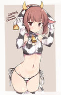 1_female 1girl alternate_costume animal_ears animal_print animal_tail armwear ass ass_visible_through_thighs bell bikini border brown_eyes brown_hair cow_bell cow_ears cow_horns cow_print cow_tail cowbell cowboy_shot ear_tag ears elbow_gloves eye_contact fake_animal_ears fake_horns female flat_chest gloves grey_background horns kantai_collection lolibooru.moe looking_at_another looking_at_viewer odawara_hakone point_of_view safe sankaku_channel short_hair simple_background solo swimsuit swimwear tail thigh-highs thighhighs thighs two-tone_background white_bikini white_border white_gloves white_legwear white_swimsuit z3_max_schultz_(kantai_collection) // 467x728 // 185.8KB