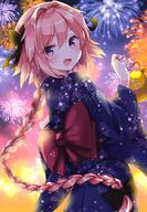 1_male 1boy absurd_resolution absurdres alcohol are_shoulders astolfo_(fate) black_bow black_ribbon blush bottle bow collarbone drunk fate fateapocrypha fategrand_order fate_(series) fate_apocrypha fate_grand_order fireworks from_behind gomano_lio gomano_rio hair_intakes high_resolution highres japanese_clothes kimono large_filesize looking_back male male_focus multicolored_hair night night_sky pink_hair purple_eyes questionable ribbon safe sake sankaku_channel sash sky smile solo streaked_hair substance_intoxication tagme trap very_high_resolution yande.re yukata // 2440x3513 // 7.2MB