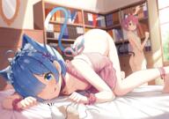 2_females 2girls _zero_kara_hajimeru_isekai_seikatsu all_fours alternate_costume alternative_costume animal animal_ears animal_tail apron ass ass_up bangs barefoot bed bell bell_choker black_choker blue_eyes blue_hair blush book breasts cat_ear cat_ears cat_girl cat_tail catgirl chintora0201 choker clavicle cleaning cleaning_brush clothing collarbone day ears eyebrows eyebrows_visible_through_hair eyes face face_down facial_expression feet feline_characteristics female flower_knot from_behind hadaka_apron hair hair_ornament hair_over_one_eye hair_ribbon high_resolution indoors kemonomimi_mode large_filesize loli_face looking_at_viewer looking_back mirror mouse multiple_females multiple_girls naked_apron nearly_naked_apron neck nekomimi no_bra no_panties nopan notice_lines nude nude_female o on_bed open_mouth paper pink_apron pink_hair q questionable ram_(re_zero) ram_(zero) re_zero_kara_hajimeru_isekai_seikatsu red_eyes rem_(re_zero) rem_(zero) ribbon sankaku short_hair siblings sister sisters sky small_breasts smile standing standing_position tail thighs tongue tongue_out top-down_bottom-up twins very_high_resolution white_apron window wrist_cuffs x_hair_ornament // 4700x3300 // 7.8MB