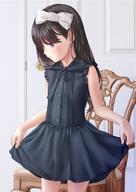 1 1_female 2d_art aoi_kumiko bangs bare_shoulders black_dress black_eyes black_hair black_makes_women_look_beautiful blunt_bangs blush bow chair child child_(children) closed_mouth clothed clothed_female clothing commentary_request danbooru door dress dress_lift explicit eyebrows eyebrows_visible_through_hair face facial_expression female fringe gelbooru girl hair hair_bow hair_ornament high_resolution indoors inside lifted_by_self light_smile loli lolibooru.moe long_hair looking_away looking_down original original_character pixiv_34931 pixiv_72642560 purple_eyes revision safe safebooru sankaku sankaku_channel shirt shoulders single skirt_hold sleeveless sleeveless_dress smile solo standing standing_position tall_image white_bow young оригинальный_персонаж キャ○リンコ○ージその2 ノースリーブワンピース 紐タイ 裾をつまむ // 849x1200 // 769.5KB