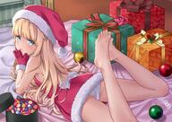 1 1_female 1girl 2d_art aoi_kumiko ass bangs bare_legs bare_shoulders barefoot bikini blonde_hair blue_eyes blush box breasts candy christmas christmas_outfit clothes_lift dress erect_nipples explicit eyes feet female food fur fur-trimmed_dress fur-trimmed_gloves fur-trimmed_headwear fur_trim gift gift_box gloves hair hat high_resolution highres indoors legs legs_up loli long_hair looking_at_viewer lying micro_bikini nipples no_bra on_stomach open_mouth original original_character panties pantyshot pixiv_34931 pixiv_89049477 questionable red_dress red_gloves safe sankaku santa_costume santa_hat short_dress shoulders skirt skirt_lift small_breasts solo swimsuit swimwear tagme toes underwear white_panties white_underwear yande.re ここ最近描いたjs ふくらみかけ // 2560x1809 // 4.0MB