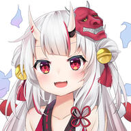 1_female 1girl 2 absurdres agung_syaeful_anwar bare_shoulders bell blush collarbone commentary_request d double_bun eyes face facial_expression fangs female hair hair_bell hair_ornament highres hololive horns ikazu401 jingle_bell long_hair mask mask_on_head monster multicolored_hair nakiri_ayame neck ojouu oni oni_horns oni_mask open_mouth red_eyes red_hair ribbon_trim safe shoulders silver_hair simple_background smile solo streaked_hair upper_body virtual_youtuber white_background 百鬼あやめ 百鬼絵巻 // 2893x2893 // 3.2MB