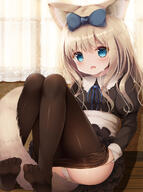 1_female 2d_art against_wall animal_ear_fluff animal_ears animal_tail ass bent_knee_(knees) black_dress black_leotard black_pantyhose blonde_hair blue_eyes blush bow brown_hair clothes_pull curtains dog_ears dog_girl dog_tail dress ears explicit eyes feet female fringe full_body girl hair_between_eyes hair_bow hair_ornament high_resolution indoors knees_up legs leotard light_erotic long_hair looking_at_viewer no_shoes on_floor open_mouth original panties pantyhose pantyhose_pull pantyshot pixiv_86109247 psyche3313 puffy_sleeves pulled_by_self questionable reclining ribbon sankaku_channel see-through short_dress single sitting soles solo tail tall_image thighs toes underwear undressing wall wavy_mouth white_panties white_underwear window 尻尾がひっかかります // 923x1240 // 648.1KB