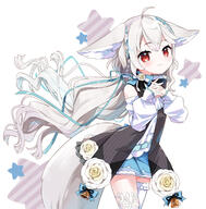1_female ahoge albino amimi amimi_(artist) animal_ear_fluff animal_ears animal_tail arms_up asymmetrical_legwear bangs bare_shoulders bell black_footwear blunt_bangs blush borrowed_character bow braid_(braids) closed_mouth commentary_request commission detached_sleeves dress ears ears_down eyes face facial_expression female floating_hair flower flower_(flowers) footwear fox_ears fox_girl fox_tail frilled_dress frilled_legwear frills fringe full-length_portrait fur fur-trimmed_sleeves fur_trim girl hair hair_between_eyes hair_ornament hair_ribbon hand_up high_resolution interlocked_fingers legwear light_smile lolibooru.moe long_hair long_sleeves looking_at_viewer mismatched_legwear mosamosakun orange_eyes original plant puffy_long_sleeves puffy_sleeves red_eyes ribbon_(ribbons) rose_(roses) safe sakurada_shiro shoes side_braid silver_hair simple_background single single_thighhigh skeb skeb_commission sleeves_past_wrists smile solo standing star_(symbol) striped tail tall_image thigh-highs thighhighs tied_hair twintails very_long_hair white_background white_dress white_flower white_legwear white_rose white_skin white_thighhighs あみみ もふもふ フェネック 桜田シロ // 1617x1646 // 1.4MB