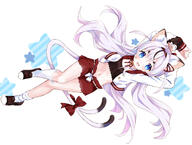 1_female 1girl amimi animal_ear_fluff animal_ears animal_tail bandage bandaid bandaid_on_face bandaid_on_head belly blue_eyes bow cat_ears cat_girl cat_tail catgirl character character_request commission copyright_request crop_top cropped_jacket d ears eyes face facial_expression fangs feline_characteristics female footwear forked_tail full-length_portrait full_body high_resolution highres indie_virtual_youtuber jacket legwear long_hair midriff navel nekomimi open-mouth_smile open_mouth safe series shorts silver_hair skeb_commission smile socks stomach tail tail_bow tail_ornament very_long_hair virtual_youtuber white_legwear // 1652x1248 // 934.1KB
