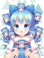 3 6+_females 6+girls ;d =_= >_< ahoge blue_bow blue_dress blue_eyes blue_hair bodily_fluids bow chibi chibi_on_head chibi_on_shoulder cirno closed_eyes clothing collar collared_shirt commentary_request d dress drooling eyebrows eyebrows_visible_through_hair eyes face facial_expression facing_viewer female frilled_shirt_collar frills grin hair hair_bow ice ice_wings lolibooru.moe looking_at_viewer minigirl mouth_drool multiple_females multiple_girls multiple_persona neck_ribbon on_head on_shoulder one_eye_closed open_mouth person_on_head pjrmhm_coa point_of_view puffy_short_sleeves puffy_sleeves red_ribbon ribbon safe saliva shirt short short_hair short_sleeves simple_background sleeping sleeveless sleeveless_dress sleeves smile touhou touhou_project triangle white_background white_shirt white_sleeves wings xd // 761x1000 // 792.3KB