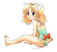 1_female 1girl 2d_art animal_ears animal_tail atfbooru.ninja bad_id bad_pixiv_id bare_legs bare_shoulders barefoot bell blonde_hair blonde_hair,_blue_eyes blue_eyes blush casual_one-piece_swimsuit cat_ears cat_tail earrings ears explicit eyes feet female full-length_portrait full_body hair high_resolution highres jewelpet_(series) jewelpet_tinkle☆ jewelpet_twinkle jewelry kemonomimi_mode kmb legs loli long_hair looking_back miria_marigold_mackenzie nyama o one-piece_swimsuit open_mouth piercing pinei2007 pixiv_18505854 pixiv_7499 ribbon safe sankaku_channel short_hair shoulders simple_background sitting solo swimsuit swimwear tail tied_hair twintails white_background young ジュエルペットてぃんくる☆ ミリア 完全無欠の美少女 水ミリ // 1353x1235 // 268.7KB
