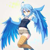 10s 11_aspect_ratio 1_female 1girl ahoge animal_humanoid anime armpits artist atfbooru.ninja avian bare_shoulders blue_body blue_feathers blue_hair blue_wings blueberry blueberry_(5959) blueberry_(artist) blush bottomwear breasts clothed clothing d denim denim_shorts e621 european_mythology explicit face facial_expression feathered_wings feathers female food fruit greek_mythology hair happy harpy high_resolution highres humanoid image legwear loli lolibooru.moe looking_at_viewer midriff monster monster_girl monster_girl_(genre) monster_musume_no_iru_nichijou mythological_avian mythology navel non-human open_mouth papi papi_(monster_musume) pixiv_51320444 point_of_view revision safe shirt shohei5959 short_hair short_shorts shorts shoulders simple_background small_breasts smile solo stomach tank_top trump winged_humanoid wings yellow_eyes young モンスター娘のいる日常はじまったよー モン娘1000users入り // 2000x2000 // 3.8MB