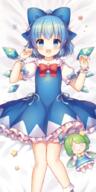 1 1_female 1girl ahoge bangs bed_sheet bloomers blue_bow blue_dress blue_eyes blue_hair blue_wings blush bow character_doll cirno clothing coa collar collared_shirt d daiyousei dakimakura detached_wings dress eyebrows eyebrows_visible_through_hair eyes face facial_expression fairy fairy_wings feet_out_of_frame female frilled_dress frilled_shirt_collar frills green_hair hair hair_bow hair_ornament ice ice_wings lolibooru.moe lying objectification on_back open-mouth_smile open_mouth pjrmhm_coa puffy_short_sleeves puffy_sleeves red_bow safe shirt short short_hair short_sleeves sleeveless sleeveless_dress sleeves smile solo stuffed_character stuffed_toy touhou touhou_project toy underwear white_bloomers white_shirt wings wrist_cuffs チルノ抱き枕 紅楼夢 紅楼夢16 // 450x900 // 552.4KB